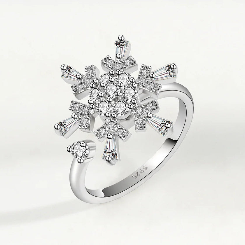 Bague tournante flocon de neige ajustable