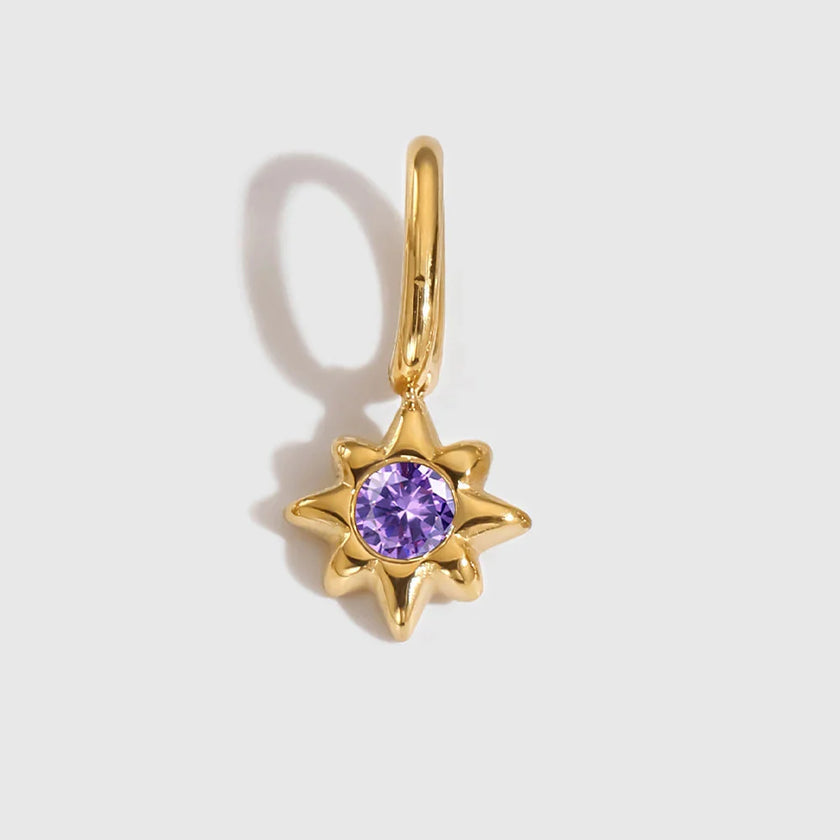 Star Pendant Birthstones Charms