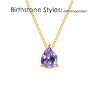 Teardrop Birthstone Necklace