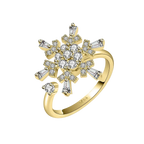 Adjustable Snowflake Spinner Ring
