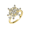 Bague tournante flocon de neige ajustable