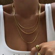 18K Gold Plated Layered Chain Necklace