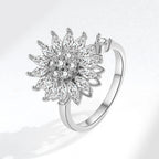 Adjustable Flower Spinner Ring