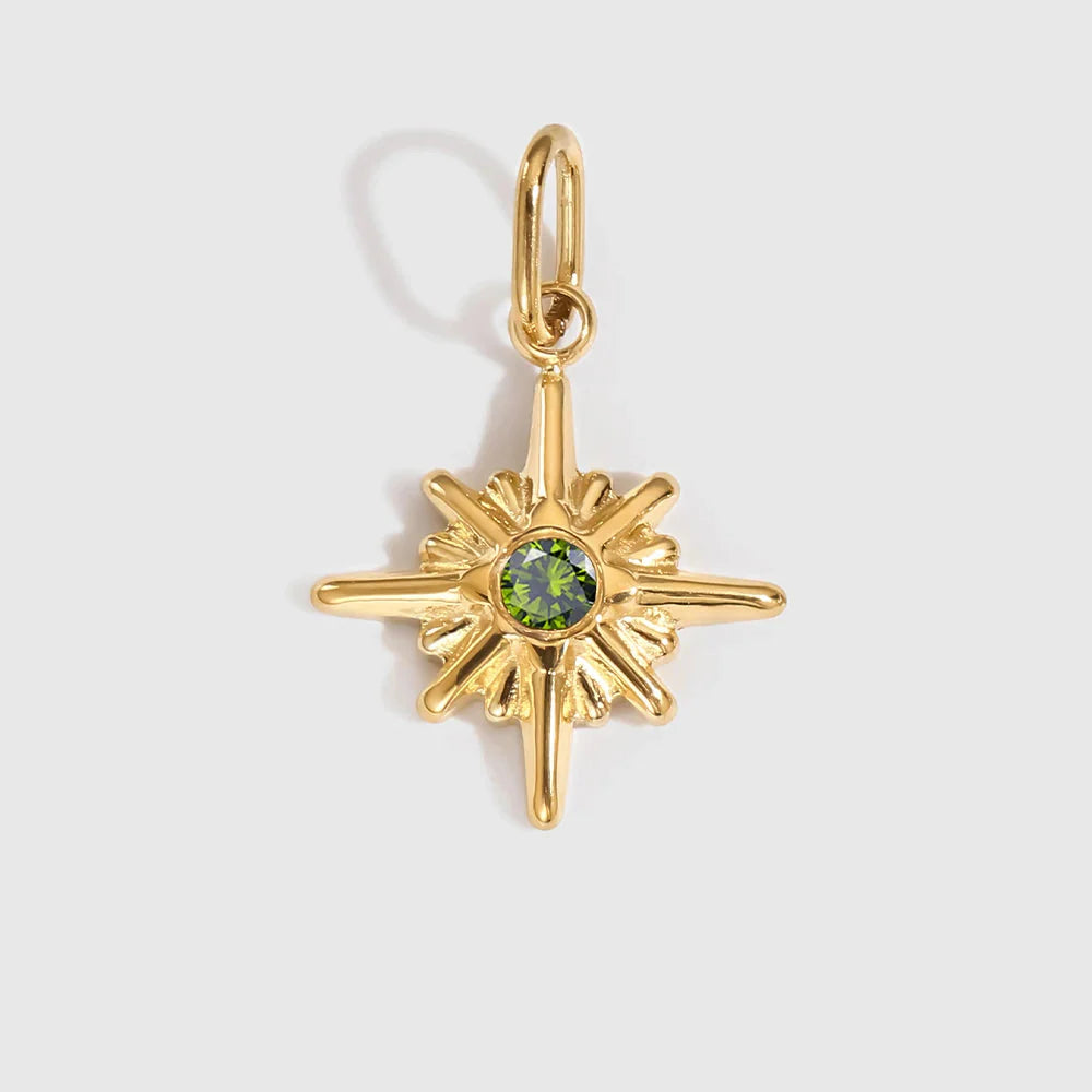 Star Shiny Birthstone Charms