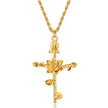 Birth Month Flower Cross Pendant