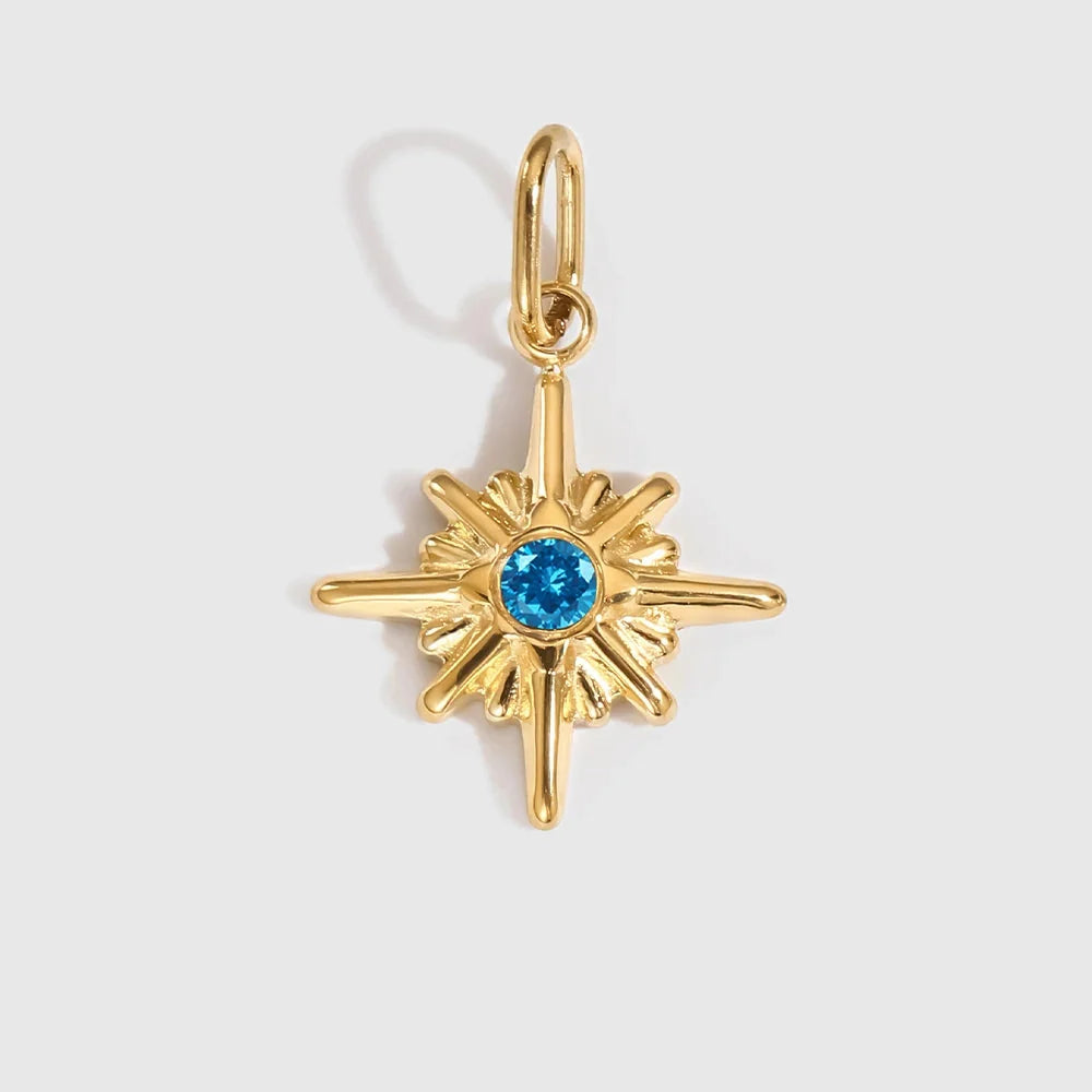 Star Shiny Birthstone Charms