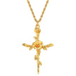 Birth Month Flower Cross Pendant