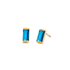 Rectangle Birthstone Earrings