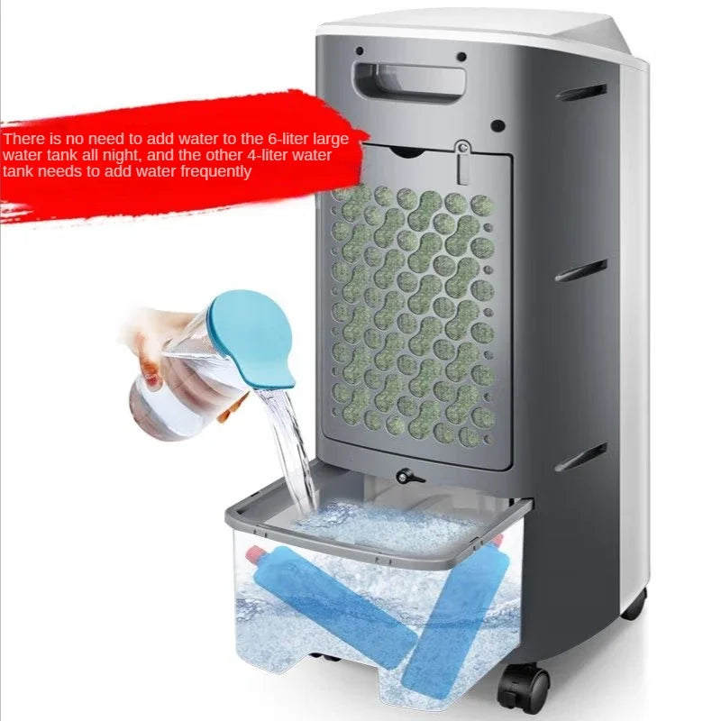 Haier Aire Acondicionado Ventilador de Enfriamiento Ventilador de Humidificación Refrigeración Ventilador sin Aspas Aire Acondicionado Doméstico Pequeño Aire Acondicionado