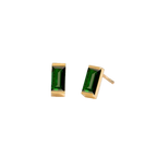 Rectangle Birthstone Earrings