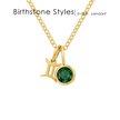 14K Gold, Silver & Rose Gold Zodiac Birthstone Necklace