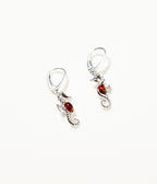 Boucles d'oreilles pendantes ambre hippocampe