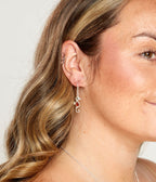Boucles d'oreilles pendantes ambre hippocampe