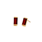 Rectangle Birthstone Earrings
