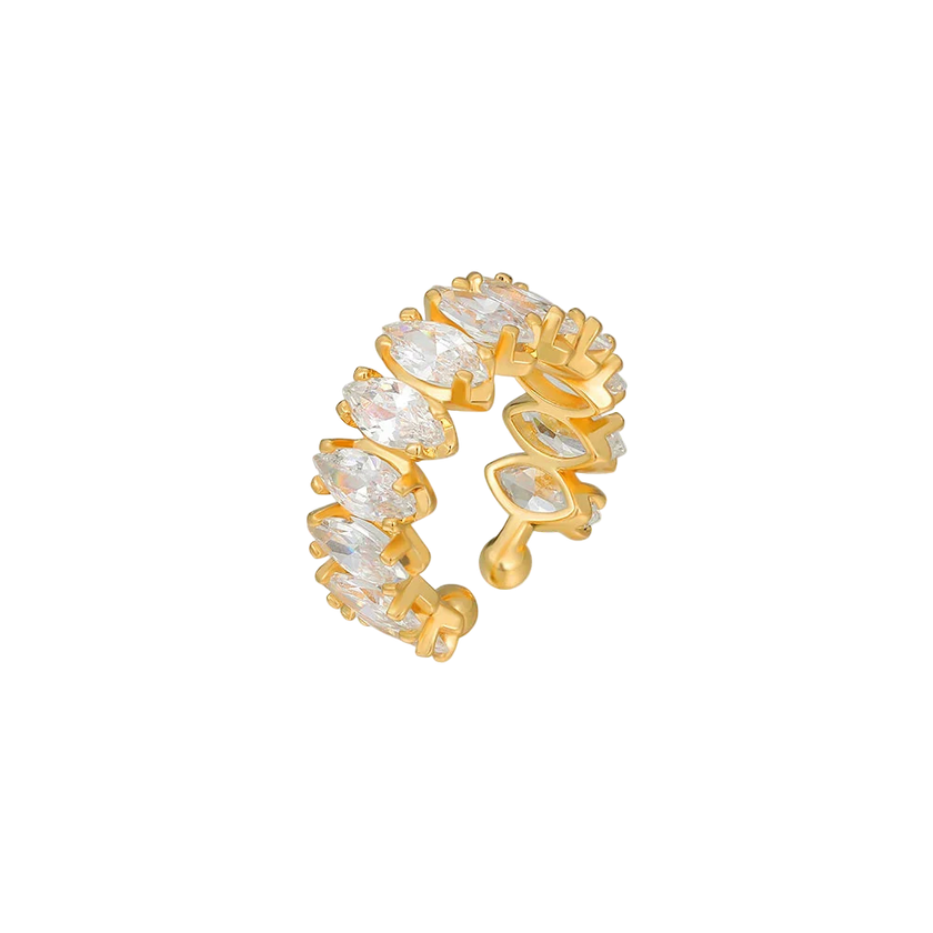 Bague en zircone taille marquise