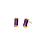 Rectangle Birthstone Earrings