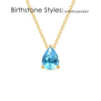 Teardrop Birthstone Necklace