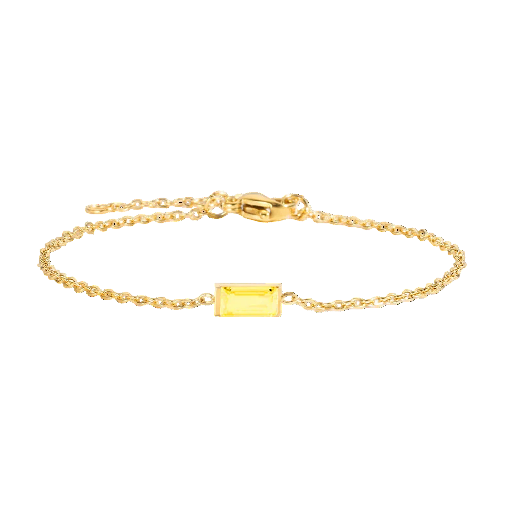 Square Birthstone Bracelet