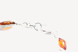 Silver Wave Amber Link Bracelet