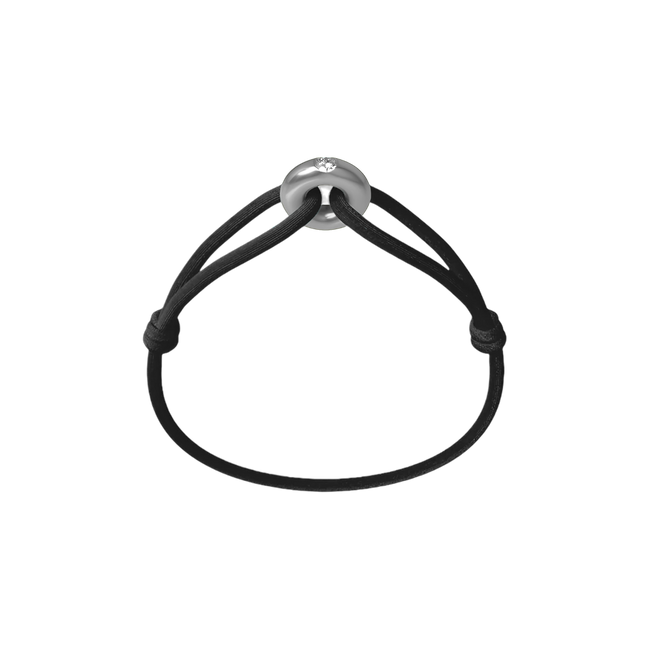 Silver Soho Diamond Cord Bracelet