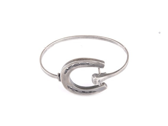 Silver Steed Big Horseshoe Bangle