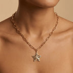 Solid Gold Necklace – Starlight Link Chain | Gold | Majestic Jewellery