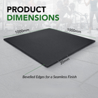 20mm PRO Rubber Gym Flooring Tiles – Smooth Top Surface - UK's Top Rated
