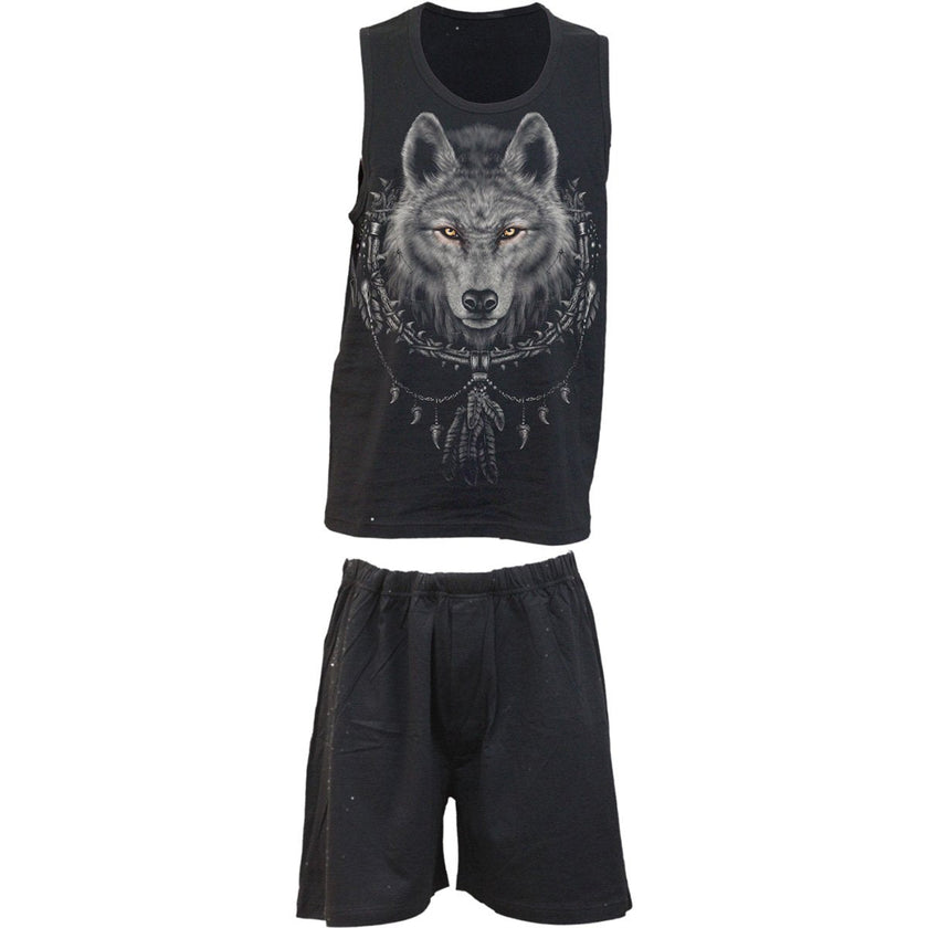 WOLF CHI - 4pc Mens Gothic Pyjama Set