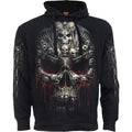 DEATH BONES - Sudadera con Capucha y Bolsillo Lateral Negra