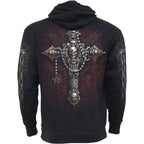 DEATH BONES - Sudadera con Capucha y Bolsillo Lateral Negra