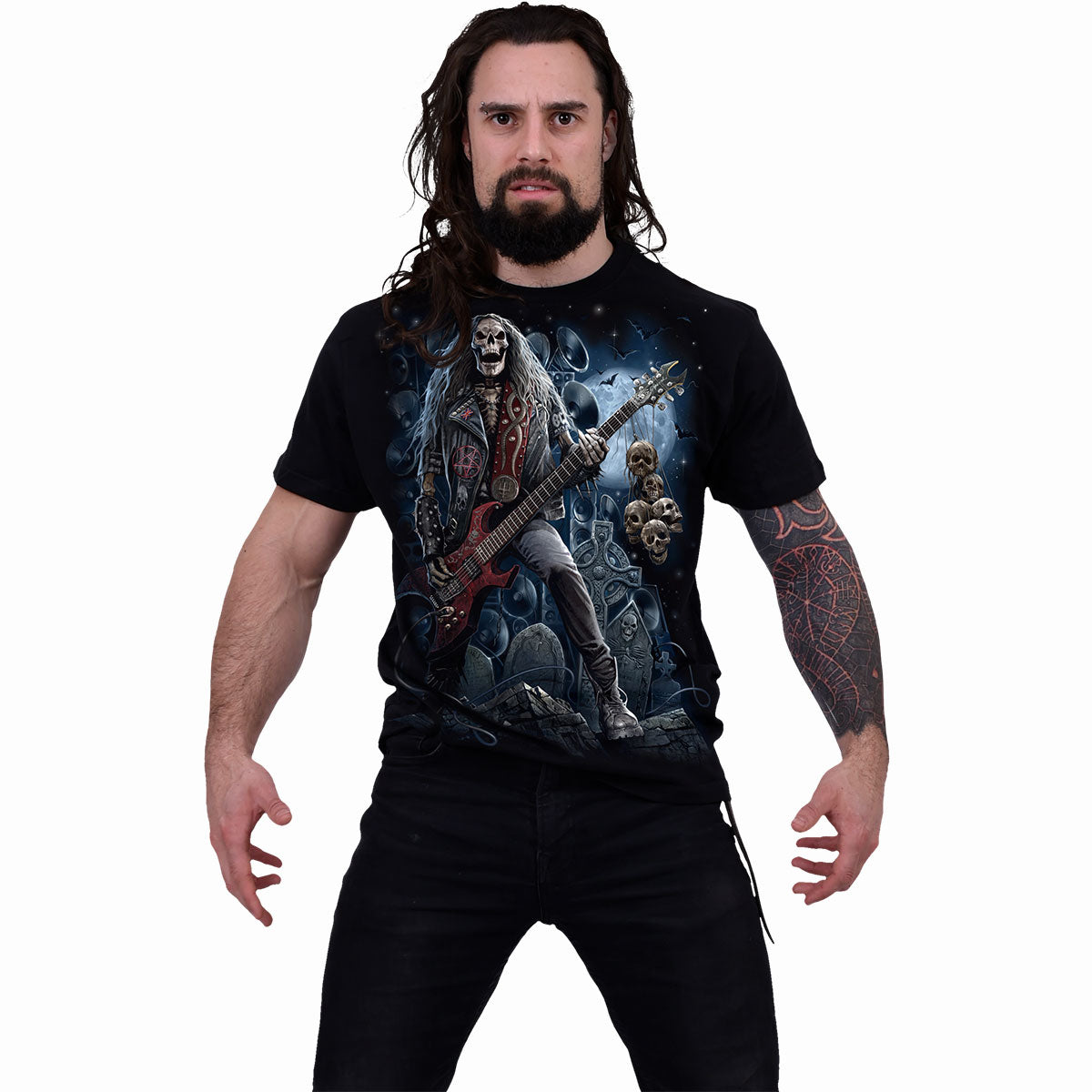 GRIM ROCKER - T-shirt Noir