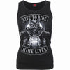 NINE LIVES - Razor Back Top Black