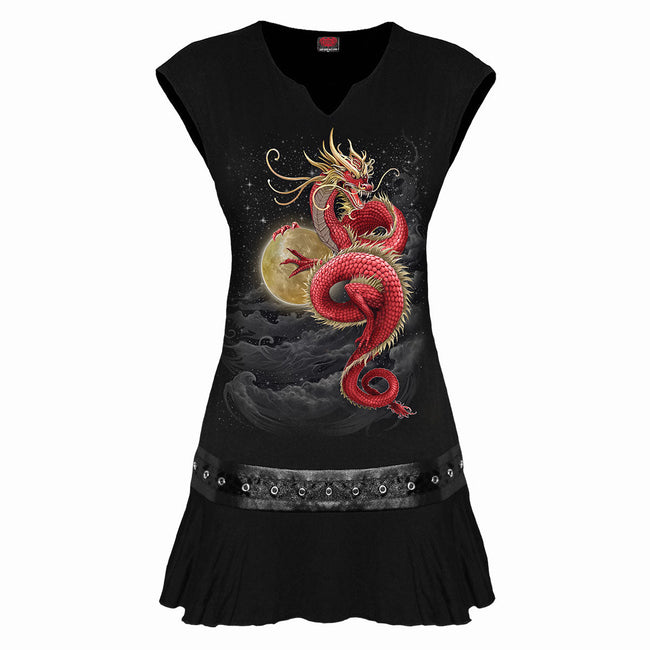 SHENLONG - Mini-robe à clous à la taille - Noir