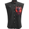 RIFF BURNER - Sleeveless Stone Washed Worker Black