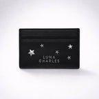Tala Star Studded Card Holder - Black & Silver