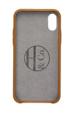 Funda para iPhone X, piel color tostado