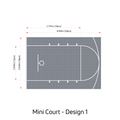 Mini Basketball Court Flooring with Court Markings | Includes Court Markings