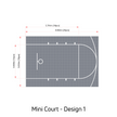 Revêtement de terrain de mini-basket avec marquage | Marquage inclus