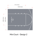Mini Basketball Court Flooring with Court Markings | Includes Court Markings