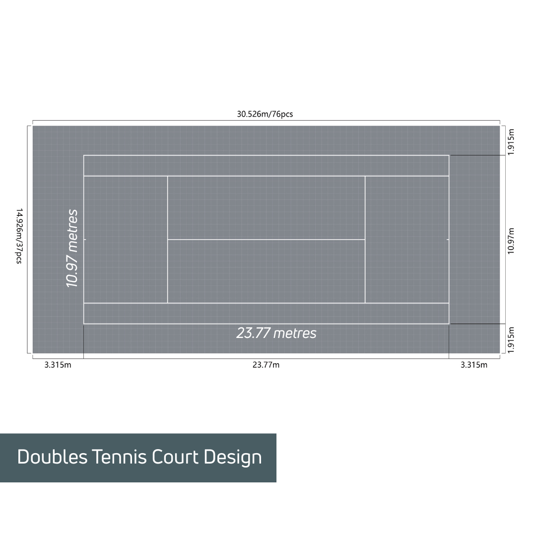 Tennis Court System (Doubles) | Includes Court Markings