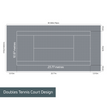 Système de court de tennis (double) | Comprend les marquages du court