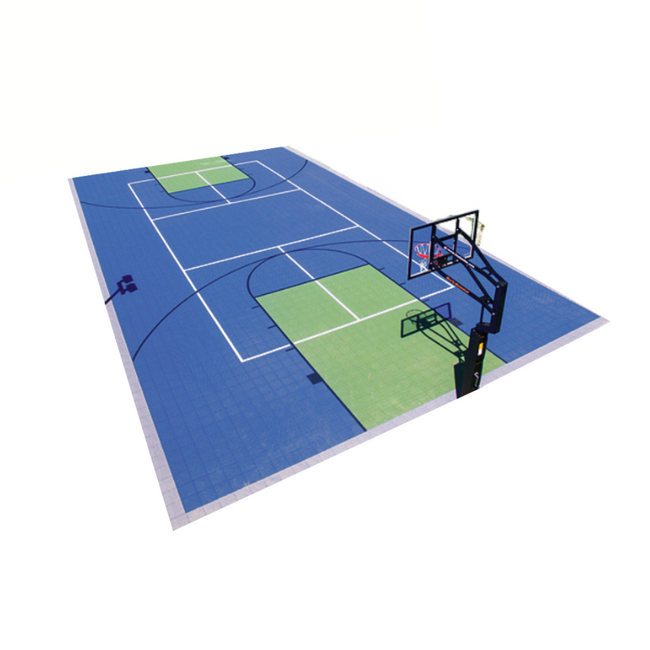 Revêtement de sol modulaire pour terrain multisports