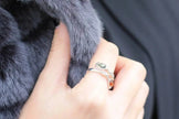 Bague tulipe bicolore ambre