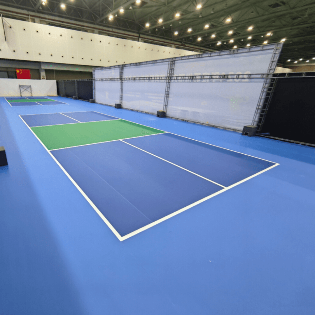 Indoor Rollout Vinyl Pickleball Court (Installation Accessories Included) 9m x 18m