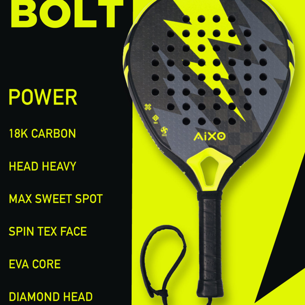 Aixo Insane Bolt Padel Racket 18k Carbon RL-B12