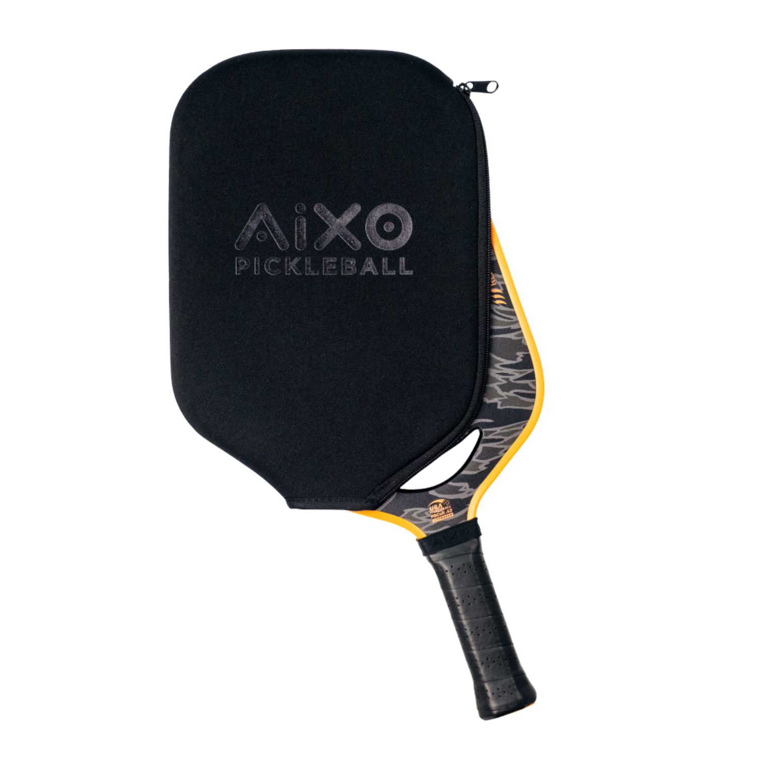 Aixo P14C Reaper Series Tiger King 18K Raw Carbon Pickleball Paddle
