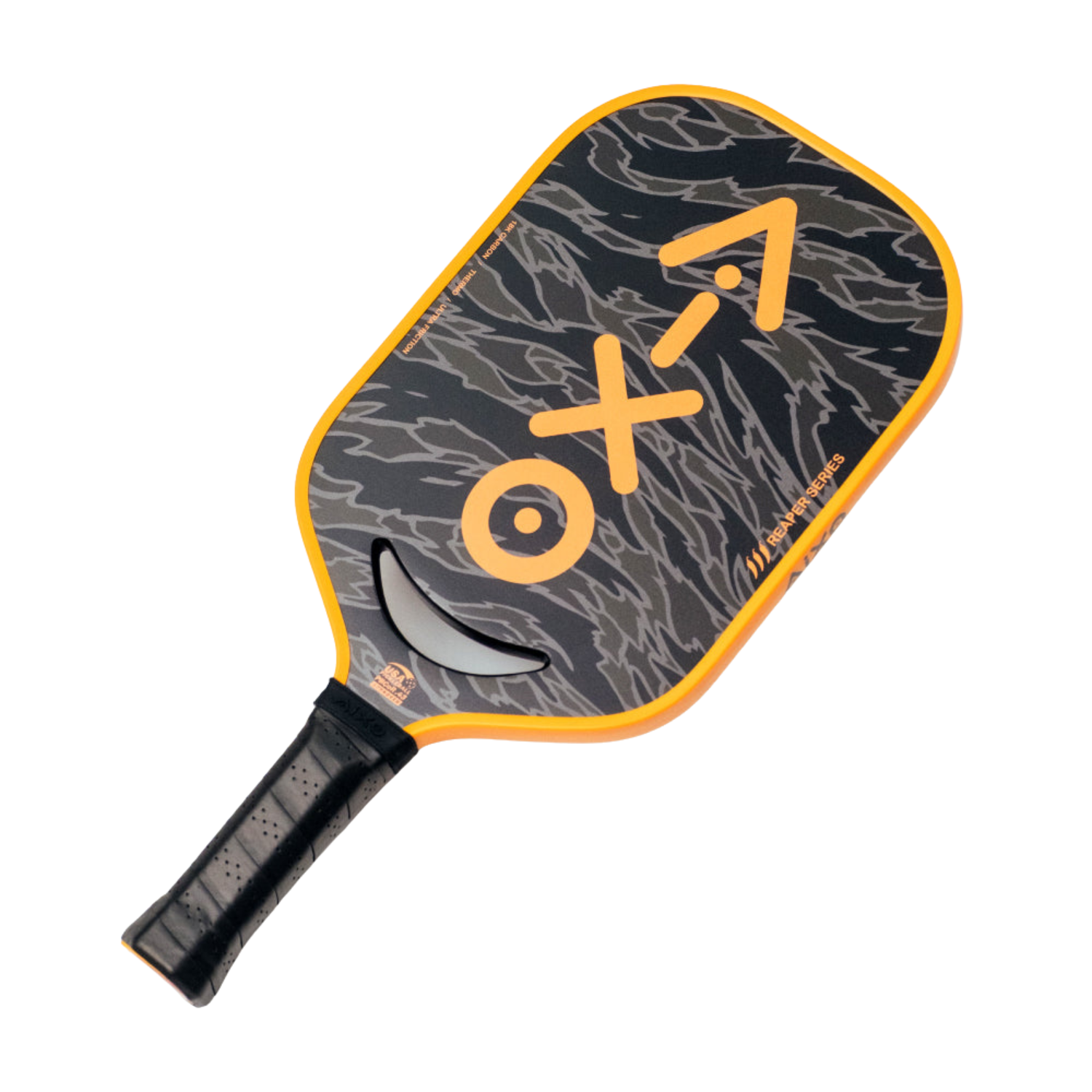 Aixo P14C Reaper Series Tiger King 18K Raw Carbon Pickleball Paddle