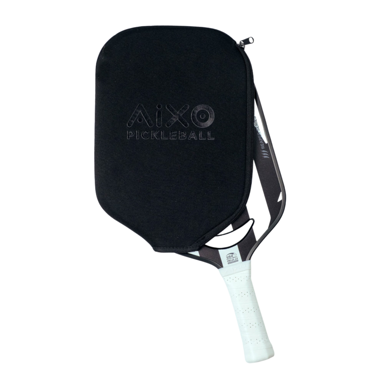 Aixo P14C Reaper Series Chaos Camo 18K Raw Carbon Pickleball Paddle