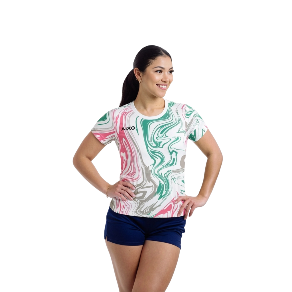 AIXO Chrome  Womens T-Shirt - White