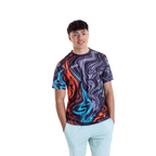 Aixo Chrome Mens T Shirt Lilac